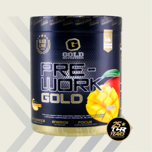 Pre-Work Black Line Gold Nutrition - 280 g - Mango